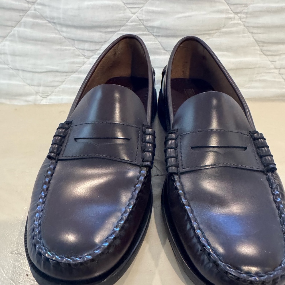Sebago Leather Dan Loafers - Deep Brown Burgundy - Picture 7 of 10